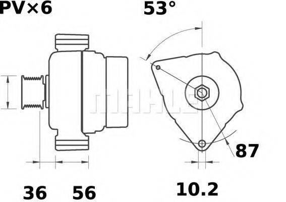 MAHLE ORIGINAL MG97 Генератор