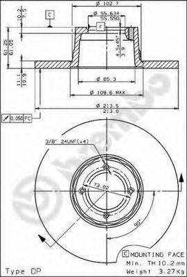 BRECO BS7073 гальмівний диск