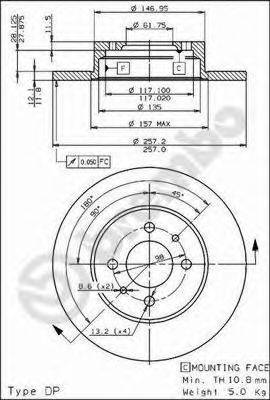 BRECO BS7262 гальмівний диск