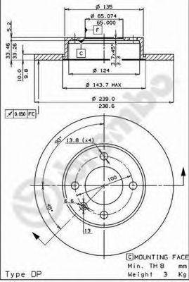 BRECO BS7273 гальмівний диск