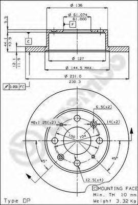 BRECO BS7323 гальмівний диск