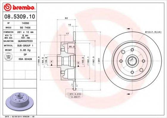 BRECO BS7406 гальмівний диск