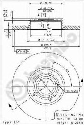 BRECO BS7463 гальмівний диск