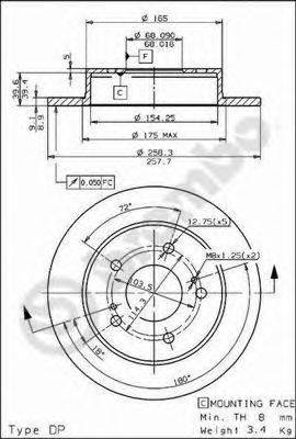 BRECO BS7466 гальмівний диск