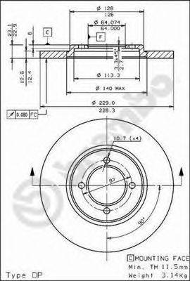 BRECO BS7498 гальмівний диск