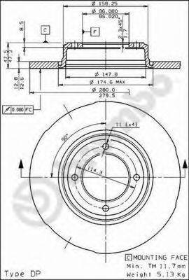 BRECO BS7499 гальмівний диск