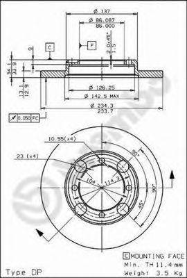 BRECO BS7548 гальмівний диск