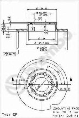 BRECO BS7553 гальмівний диск