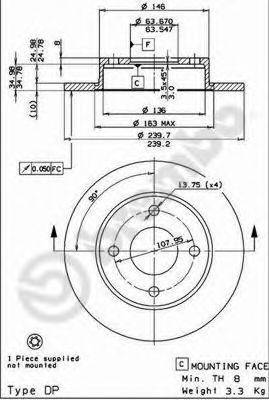 BRECO BS7592 гальмівний диск