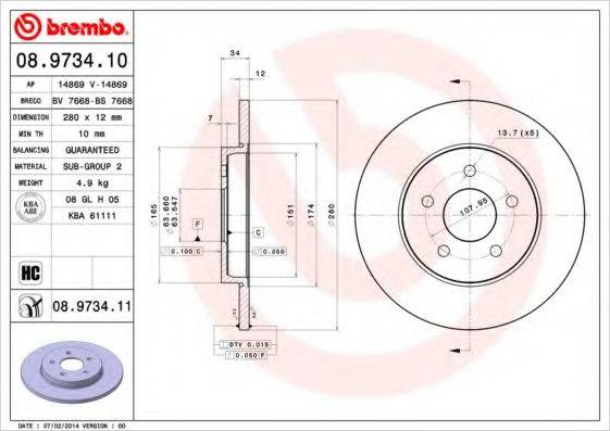 BRECO BS7668 гальмівний диск