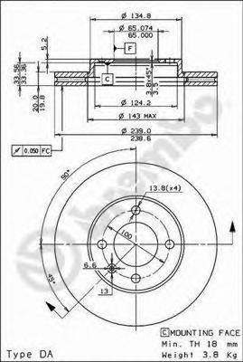 BRECO BS7901 гальмівний диск