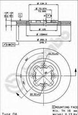 BRECO BS7904 гальмівний диск