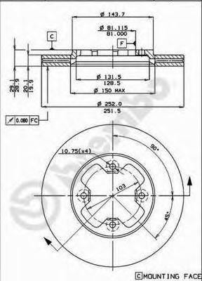 BRECO BS7918 гальмівний диск