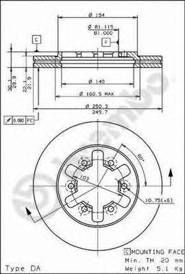 BRECO BS7932 гальмівний диск