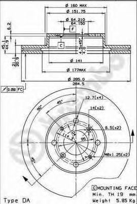 BRECO BS7961 гальмівний диск