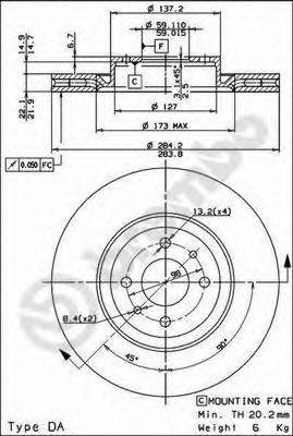 BRECO BS7974 гальмівний диск