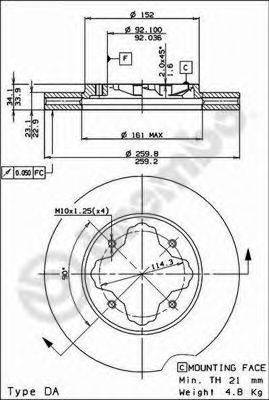 BRECO BS7998 гальмівний диск