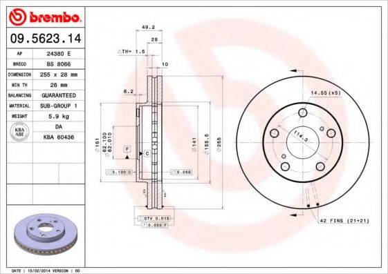 BRECO BS8066 гальмівний диск