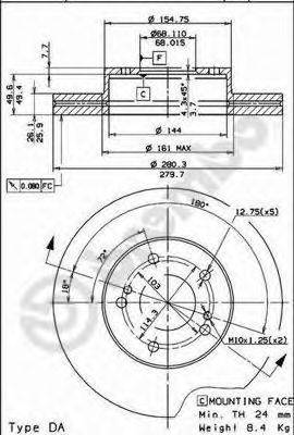 BRECO BS8093 гальмівний диск