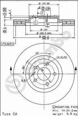 BRECO BS8094 гальмівний диск