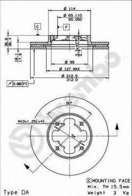 BRECO BS8151 гальмівний диск