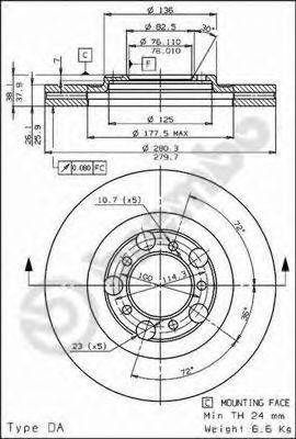 BRECO BS8343 гальмівний диск