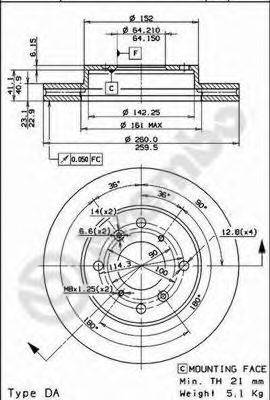 BRECO BS8387 гальмівний диск