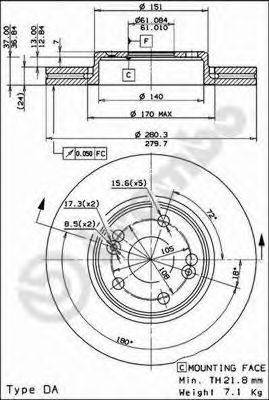 BRECO BS8392 гальмівний диск