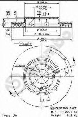 BRECO BS8402 гальмівний диск