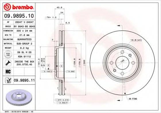 BRECO BS8643 гальмівний диск