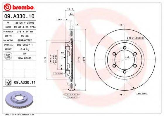 BRECO BS8714 гальмівний диск