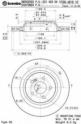 BRECO BS8862 гальмівний диск