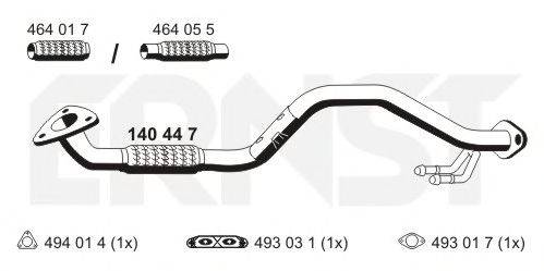 ERNST 140447 Труба вихлопного газу