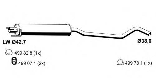 ERNST 012201 Середній глушник вихлопних газів