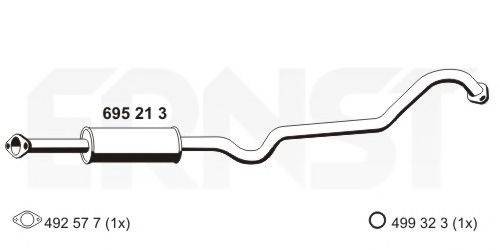 ERNST 695213 Середній глушник вихлопних газів
