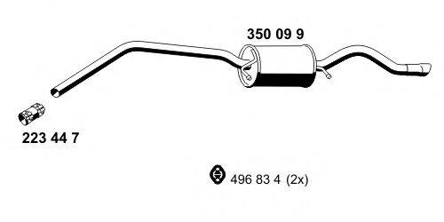 ERNST 350099 Глушник вихлопних газів кінцевий