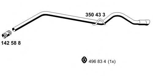 ERNST 350433 Труба вихлопного газу