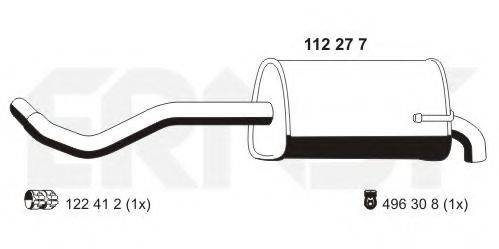 ERNST 112277 Глушник вихлопних газів кінцевий