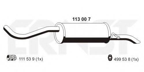 ERNST 113007 Глушник вихлопних газів кінцевий