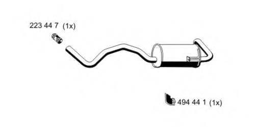 ERNST 530149 Глушник вихлопних газів кінцевий