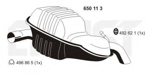 ERNST 650113 Глушник вихлопних газів кінцевий