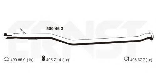 ERNST 500463 труба вихлопного газу; Ремонтна трубка, каталізатор