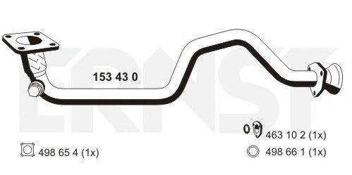 ERNST 153430 труба вихлопного газу; Ремонтна трубка, каталізатор