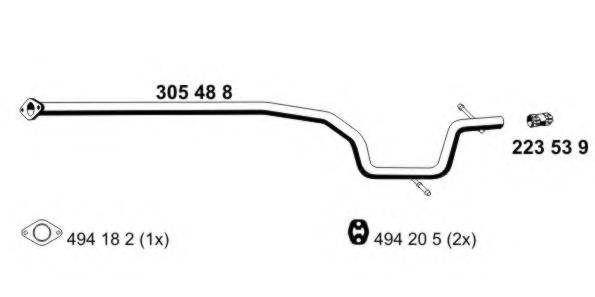 ERNST 305488 Труба вихлопного газу