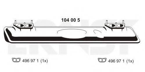 ERNST 104005 Глушник вихлопних газів кінцевий