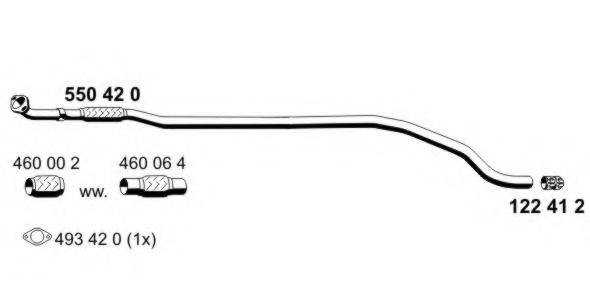 ERNST 550420 Труба вихлопного газу