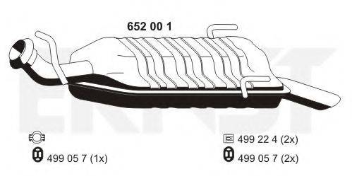 ERNST 652001 Глушник вихлопних газів кінцевий