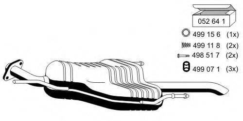 ERNST 042147 Глушник вихлопних газів кінцевий