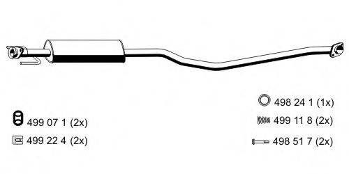 ERNST 043021 Середній глушник вихлопних газів