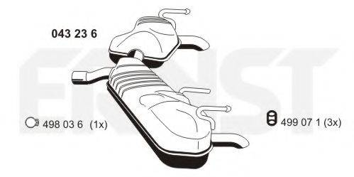 ERNST 043236 Глушник вихлопних газів кінцевий
